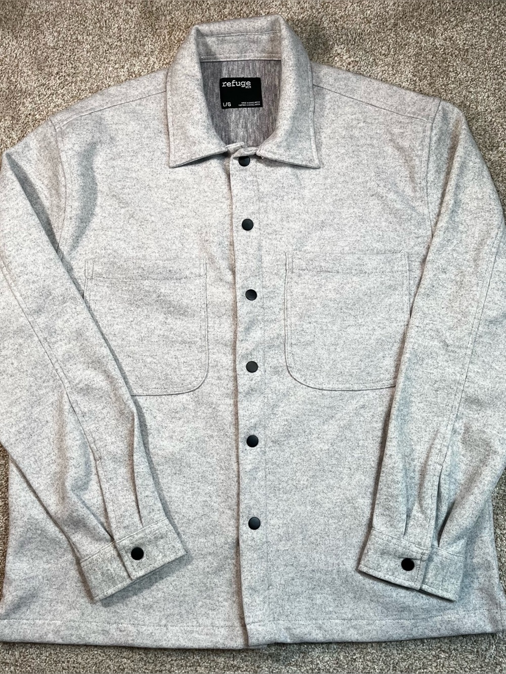 Men's Grey Jacket, size L, NWT